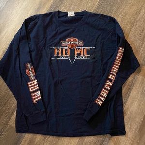 Harley Davidson navy long sleeved El Paso t-shirt XL